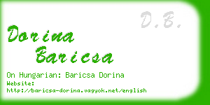 dorina baricsa business card